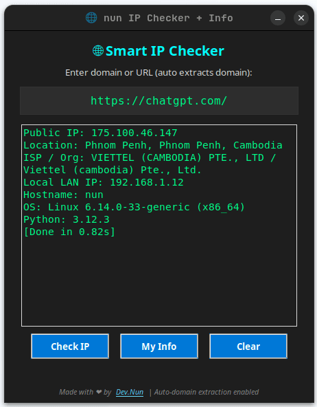 IP Check Screenshot